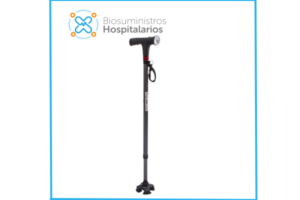 BASTON 4 APOYOS BASE PEQUEÑA CON LINTERNA