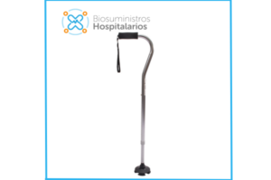 BASTON CUELLO CISNE CON BASE AMPLIA COLOR CROMO